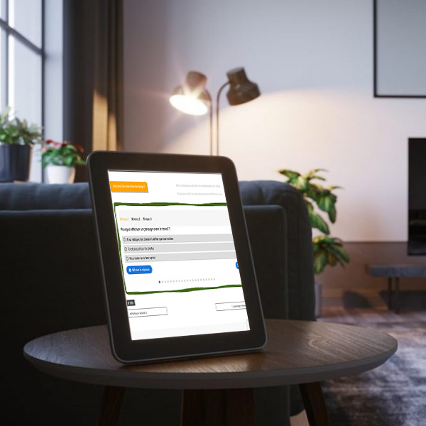 exercice Présentation du site sur une tablette